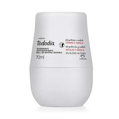 6385 1 - Desodorante Antitranspirante Roll-on Tâmara e Canela Tododia - 70ml