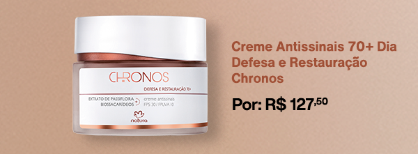 Creme Antissinais 70+ Dia Defesa e Restauração Chronos