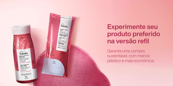 Experimente seu produto preferido na versão refil