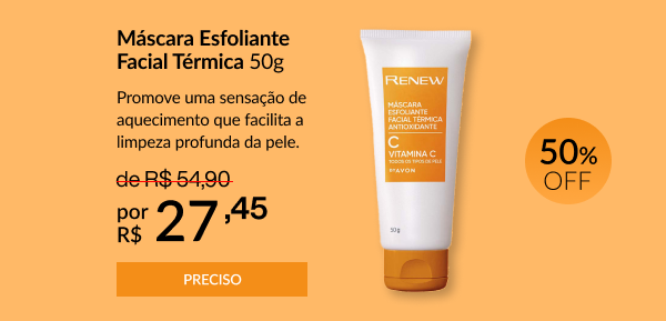 Renew Máscara Esfoliante Facial Térmica Antioxidante