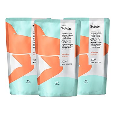 

Kit Refil Creme Desodorante Nutritivo para o Corpo Macadâmia Tododia