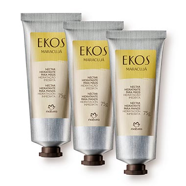 

Kit Néctar Hidratante para Mãos Maracujá Ekos - 3un de 75g cada