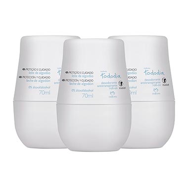 

Kit Desodorante Antitranspirante Roll-on Leite de Algodão Tododia