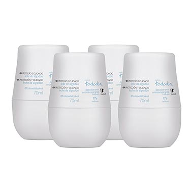 

Kit Desodorante Antitranspirante Roll-on Leite de Algodão Tododia