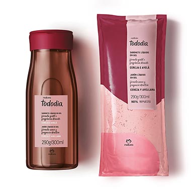 

Conjunto Sabonete Líquido em Gel Cereja e Avelã