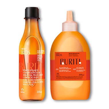 

Kit Óleo Trifásico Buriti com Refil Ekos