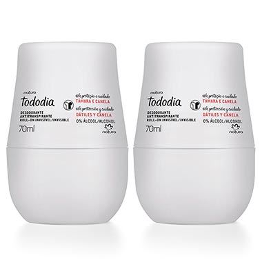 

Kit Desodorante Antitranspirante Roll-On Tododia Tâmara e Canela