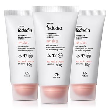 

Kit Desodorante Antitranspirante em Creme Tododia Noz Pecã e Cacau