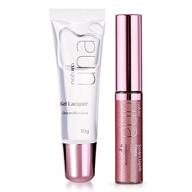 

Kit Gel Lacquer e Sombra Líquida Prisma Lilás Una