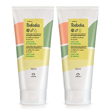 

Kit Creme Desodorante Nutritivo para o Corpo Tododia Lima e Flor de Laranjeira