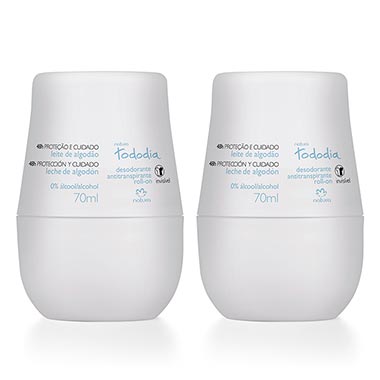 

Kit Desodorantes Antitranspirantes Roll-On Tododia Leite de Algodão