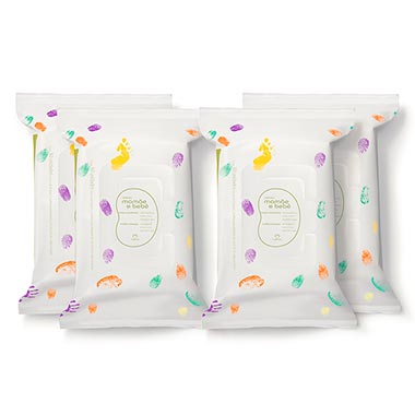 

Kit Lenços Umedecidos sem Fragrância Mamãe e Bebê