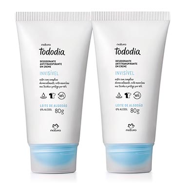 

Kit Desodorante Antitranspirante em Creme Tododia Leite de Algodão