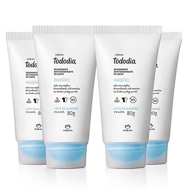 

Kit Desodorante Antitranspirante em Creme Tododia Leite de Algodão