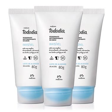 

Kit Desodorante Antitranspirante em Creme Tododia Leite de Algodão