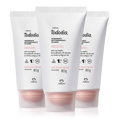 

Kit Desodorantes Antitranspirantes em Creme Tododia Noz Pecã e Cacau