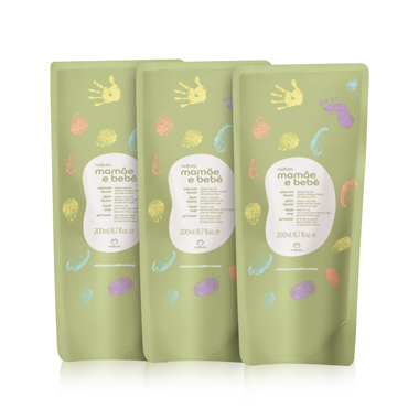 

Combo Refil Sabonete Líquido Mamãe e Bebê - 3 x 200 ml