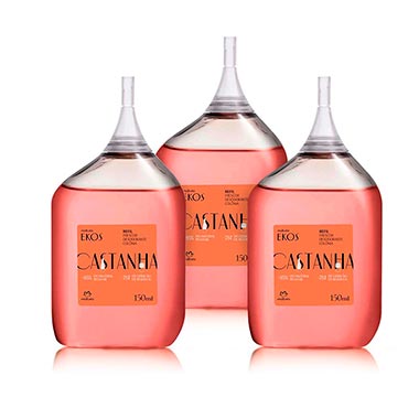 

Kit Refil Desodorante Colônia Frescor Feminino Castanha Ekos - 3 unidades