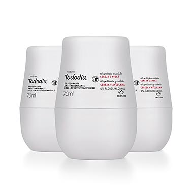 

Conjunto Desodorante Antitranspirante Roll-On Tododia Cereja e Avelã