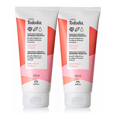 

Conjunto Creme Desodorante Nutritivo para o Corpo Tododia Noz Pecã e Cacau