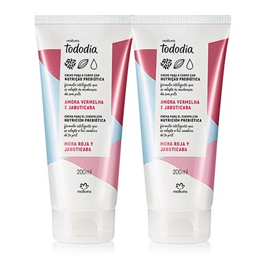 

Conjunto Creme Desodorante Nutritivo para o Corpo Tododia Amora Vermelha e Jabuticaba