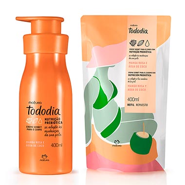 

Kit Creme Sorbet Desodorante Nutritivo para Corpo Manga Rosa e Água de Coco com Refil