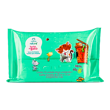 

Banho de Gato Lenços de Limpeza Naturé - 50un