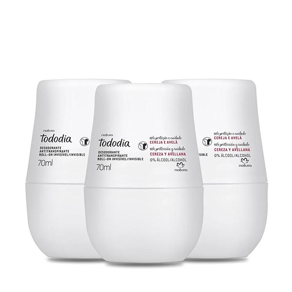 

Kit Desodorante Antitranspirante Roll-on Cereja e Avelã