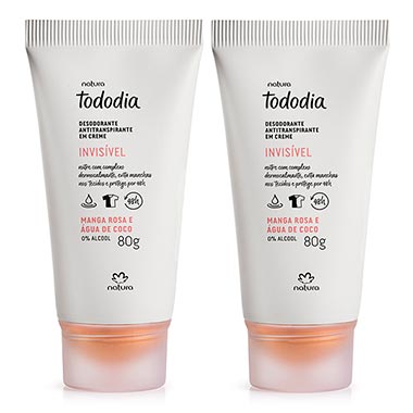 

Kit Desodorante Antitranspirante Em Creme Tododia Manga Rosa e Água De Coco